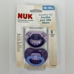 Purple and Blue Orthodontic Pacifier Set